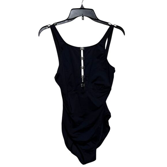 Anne Cole One Piece Swimsuit Buckle Retro Tank - Picture 3 of 10